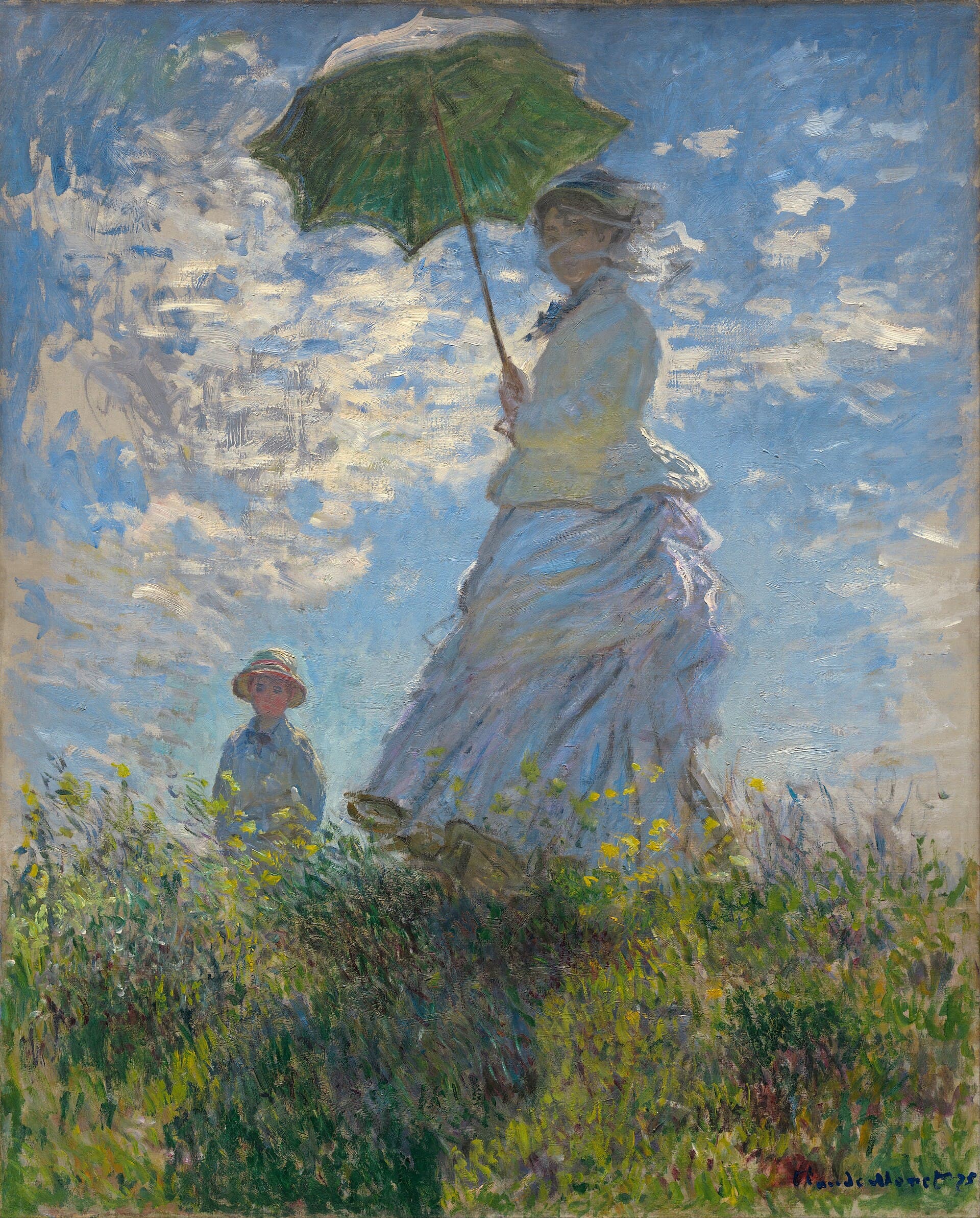 Woman with a Parasol, Claude Monet