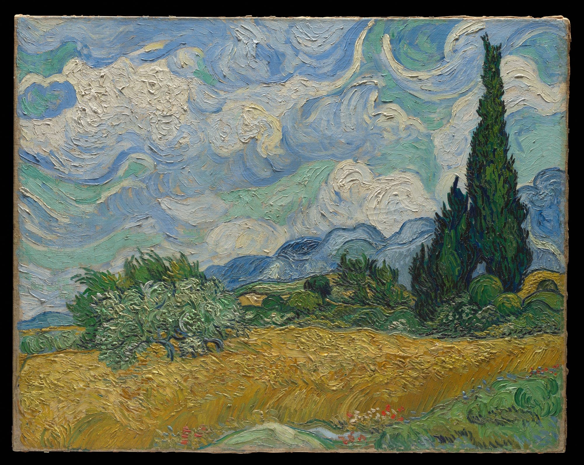 Wheat Field with Cypresses, Vincent van Gogh