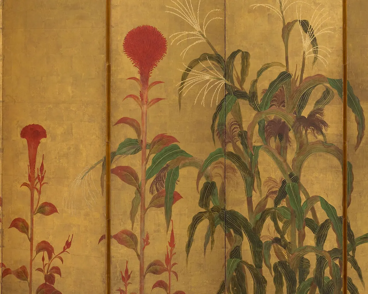 Maize and Cockscombs, Tawaraya Sōtatsu, 17th century